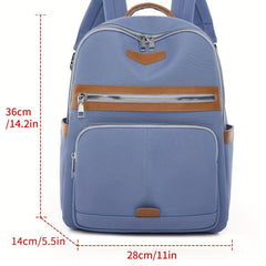 Casual Minimalist Zipper Backpack Lightweight Rucksack Storage Daypack
