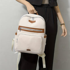 Casual Minimalist Zipper Backpack Lightweight Rucksack Storage Daypack