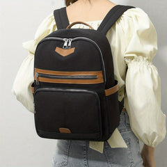 Casual Minimalist Zipper Backpack Lightweight Rucksack Storage Daypack