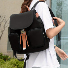 Casual Colorblock Backpack All Match Storage Rucksack