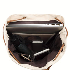 Casual Colorblock Backpack All Match Storage Rucksack