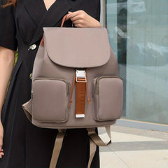 Casual Colorblock Backpack All Match Storage Rucksack
