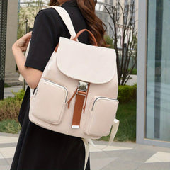 Casual Colorblock Backpack All Match Storage Rucksack