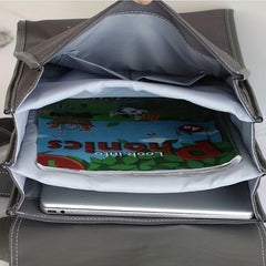 Solid Backpack All Match Flap Rucksack Preppy School Bag