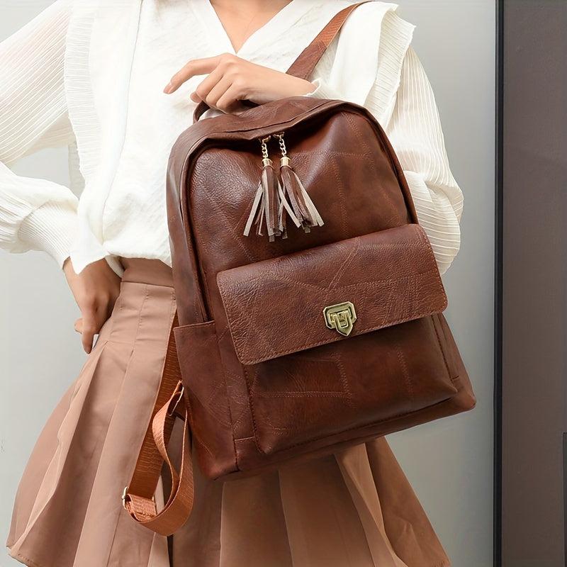 Vintage Anti Theft Backpack Purse For Women Travel Large Capacity