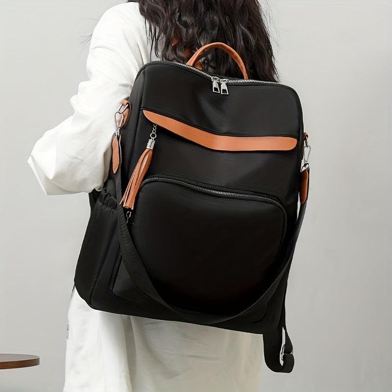 Vintage Convertible Backpack Purse Preppy Daypack Women's Casual School Bag