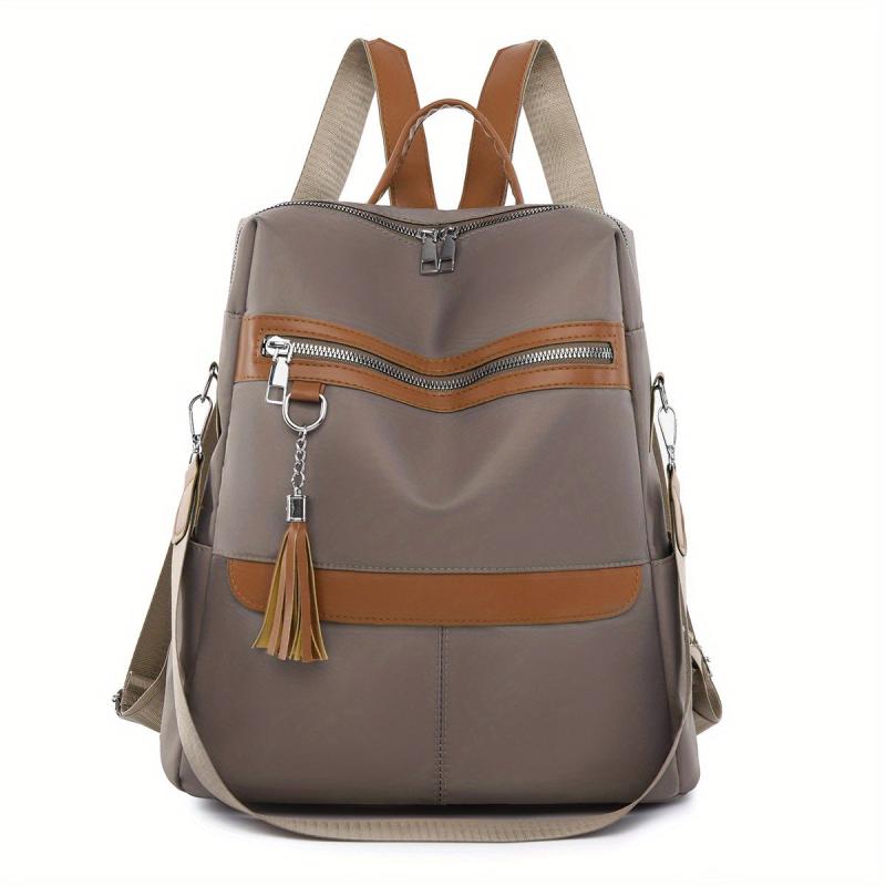 Large Capacity Casual Backpack Tassel Zipper Backpack