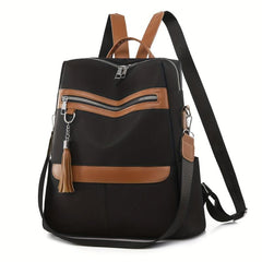 Large Capacity Casual Backpack Tassel Zipper Backpack