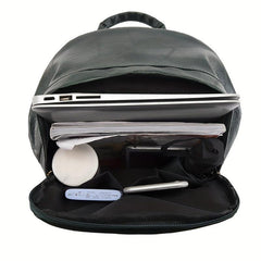 Vintage Zipper Backpack Solid Rucksack Travel Storage Bag