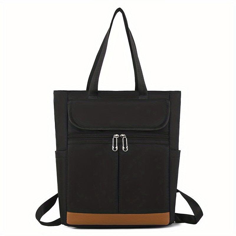 Contrast Backpack Faux Feather Large Capacity Weekender Bag Waterproof