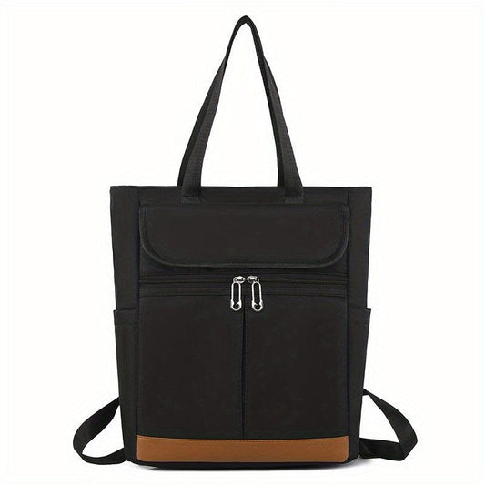 Contrast Backpack Faux Feather Large Capacity Weekender Bag Waterproof