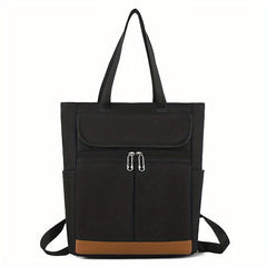 Contrast Backpack Faux Feather Large Capacity Weekender Bag Waterproof