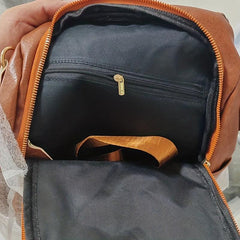 Retro Style Flap Backpack Purse Faux Leather Shoulder Bag