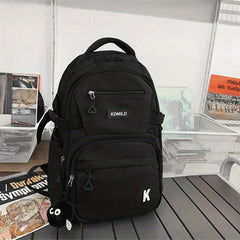 Large Capacity Pendant Preppy Backpack Nylon Lightweight School Daypack