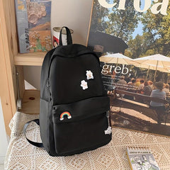 Preppy Style Laptop Backpack Casual Travel School Bag