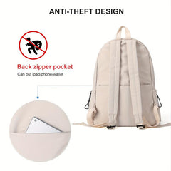 Preppy Style School Bag Lightweight Travel Backpack