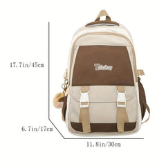 Colorblock Backpack Women's Casual Rucksack