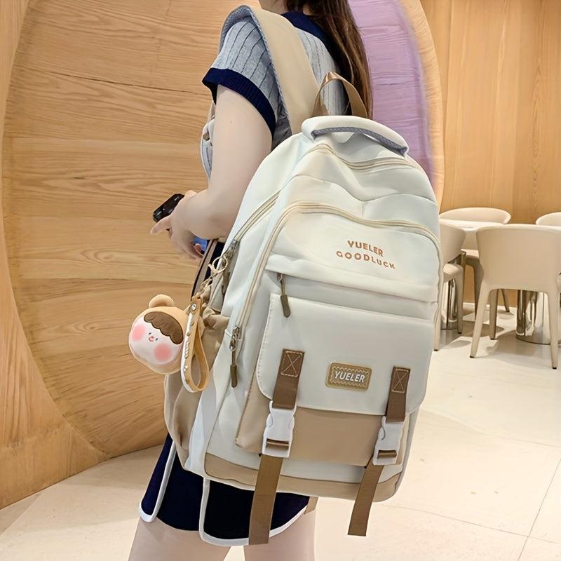 Colorblock Backpack Women's Casual Rucksack
