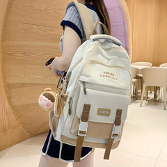 Colorblock Backpack Women's Casual Rucksack