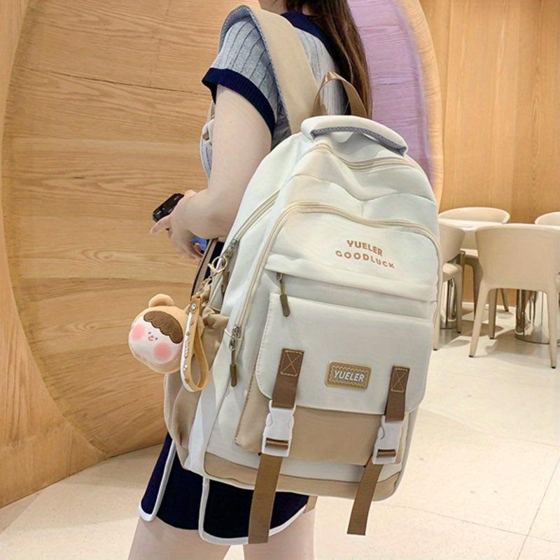Colorblock Backpack Women's Casual Rucksack