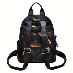 Butterfly Feather Pattern Backpack Zipper Daypack Travel Schoolbag