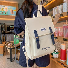 Japanese Style Flap Backpack Preppy Style Student School Bag