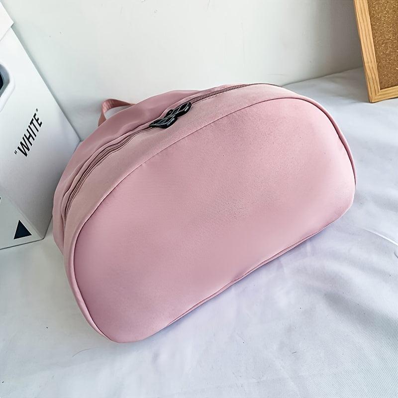 Large Capacity Ruched Backpack with Adjustable Strap