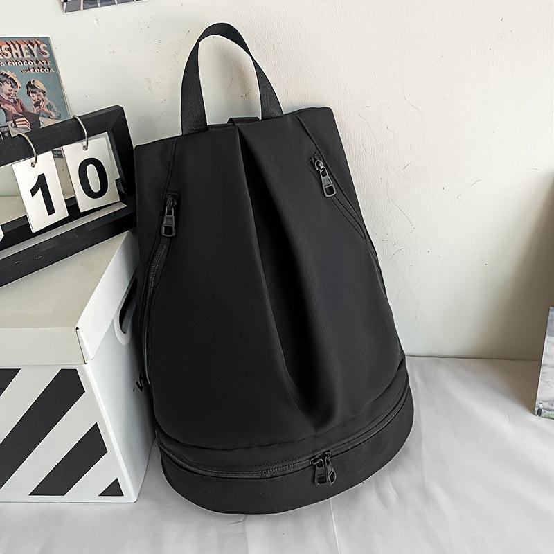 Large Capacity Ruched Backpack with Adjustable Strap