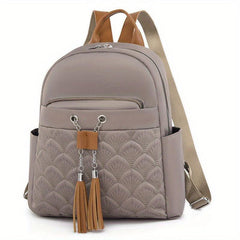 Embroidered Tassel Large Capacity Backpack