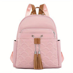 Embroidered Tassel Large Capacity Backpack