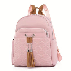 Embroidered Tassel Large Capacity Backpack