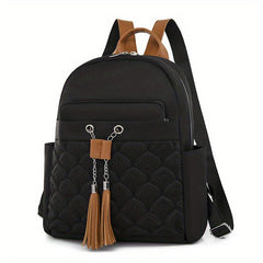 Embroidered Tassel Large Capacity Backpack