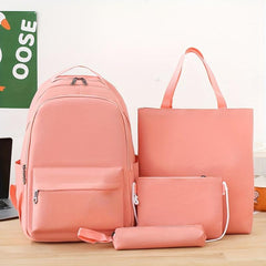 4PCS Large Capacity Backpack Set for Students Girls