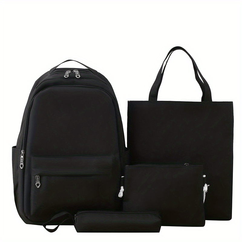 4PCS Large Capacity Backpack Set for Students Girls