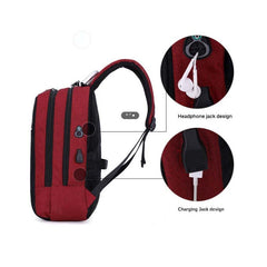 Anti Theft Backpack Casual Laptop Bag with USB Charging Port