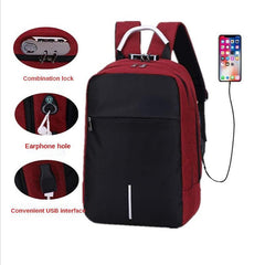Anti Theft Backpack Casual Laptop Bag with USB Charging Port