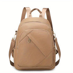 Solid Casual Backpack Adjustable Rucksack Women's Daypack