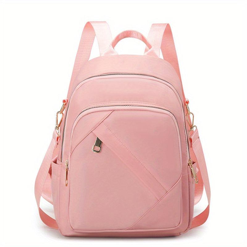 Solid Casual Backpack Adjustable Rucksack Women's Daypack