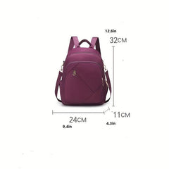 Solid Casual Backpack Adjustable Rucksack Women's Daypack
