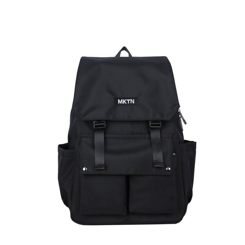 Nylon Flap Backpack Buckle Student Schoolbag Casual Travel Bookbag