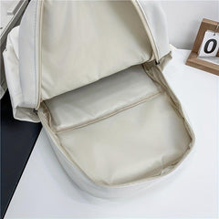 Nylon Flap Backpack Buckle Student Schoolbag Casual Travel Bookbag