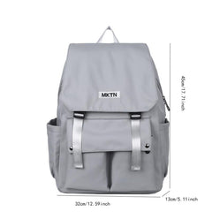 Nylon Flap Backpack Buckle Student Schoolbag Casual Travel Bookbag