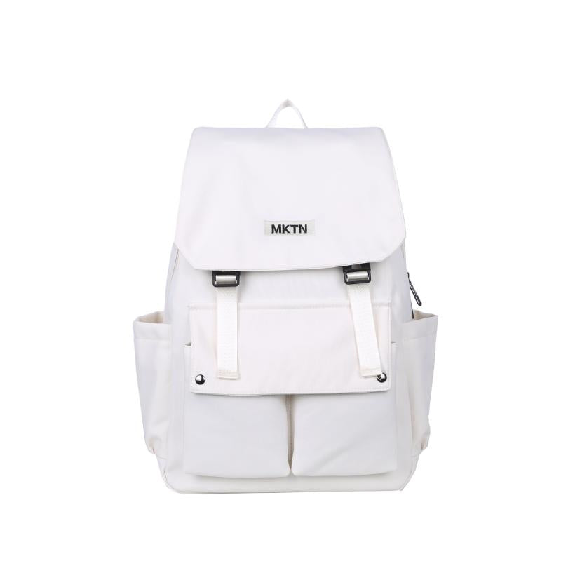 Nylon Flap Backpack Buckle Student Schoolbag Casual Travel Bookbag