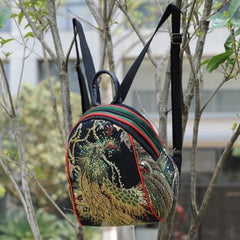 Phoenix Sequin Embroidery Mini Backpack For Women