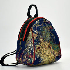 Phoenix Sequin Embroidery Mini Backpack For Women
