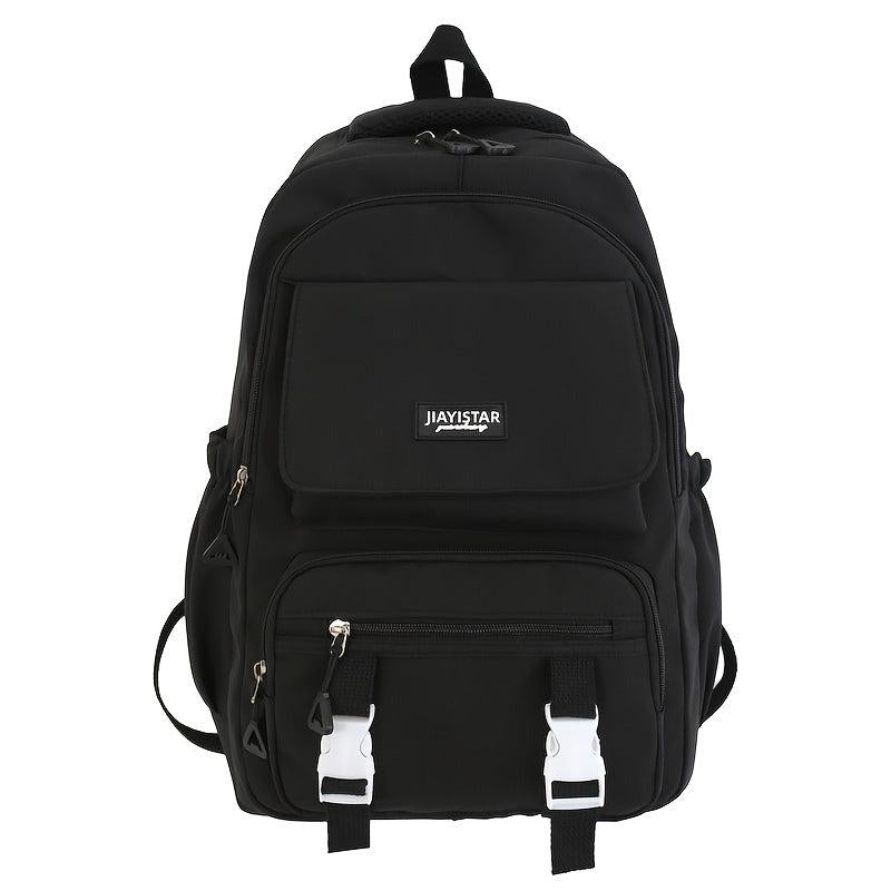 Stylish Letter Patch Zipper Backpack for Travel