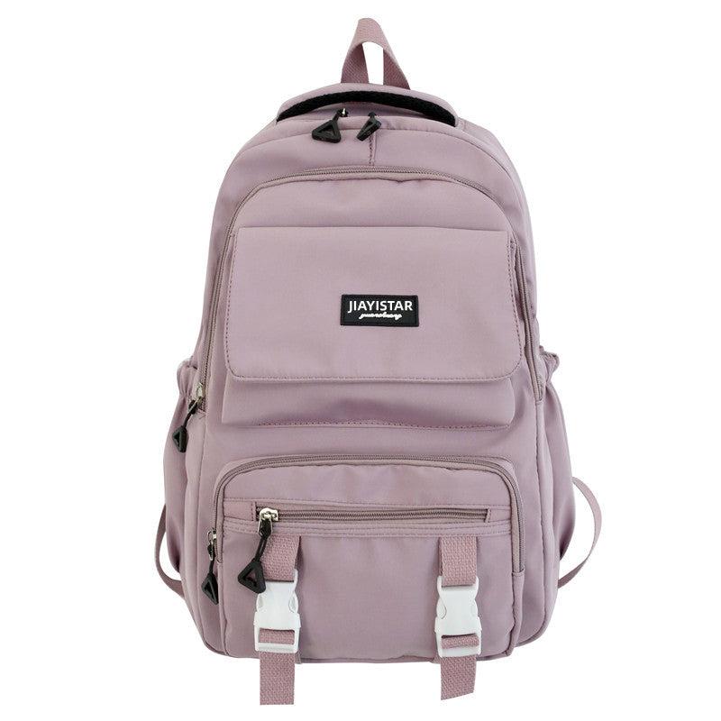 Stylish Letter Patch Zipper Backpack for Travel
