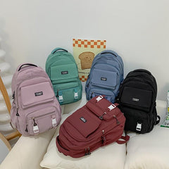 Stylish Letter Patch Zipper Backpack for Travel
