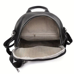 Preppy Style Solid Backpack with Coin Purses