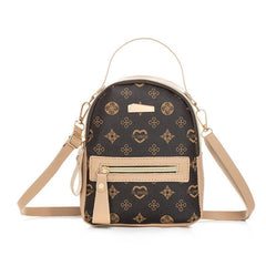 Geometric Graphic Hand Backpack Women's Zipper Top Handle Purse